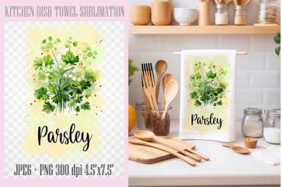 Parsley 2 PNG| Kitchen Dish Towel Sublimation