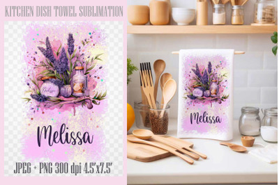 Melissa PNG| Kitchen Dish Towel Sublimation