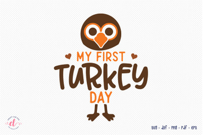 My First Turkey Day SVG Cut File