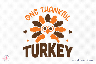 One Thankful Turkey SVG