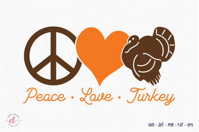 Peace Love Turkey SVG