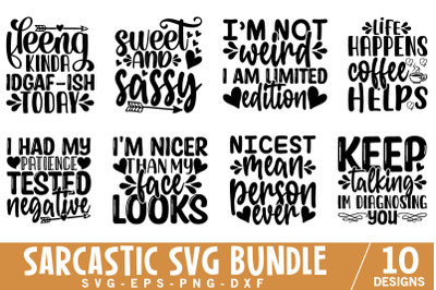 Sarcastic SVG Bundle, Sarcastic  Shirt, Funny Sarcastic Quotes Cut Fil