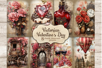 Victorian Valentines Day Junk Journal Kit | Vintage Ephemera