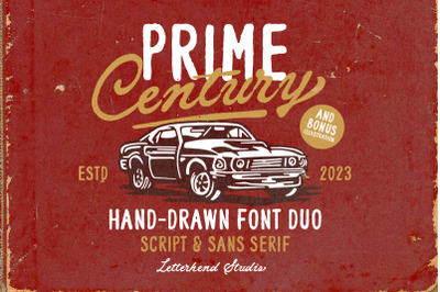 Prime Century - Hand Drawn Font Duo