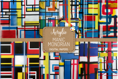 Manic Mondrian - Acrylic Abstract Art Papers