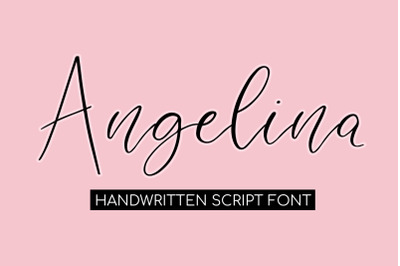 Angelina A Handwritten Script Font