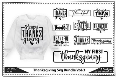 Thanksgiving Svg Bundle Vol-3