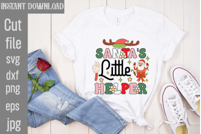 Santa&#039;s Little Helper SVG cut file,Christmas Retro Designs Christmas S