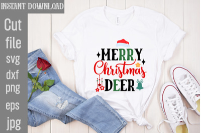 Merry Christmas Deer SVG cut file,Christmas SVG Design, Christmas Tree