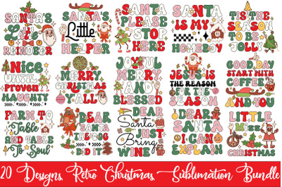 Retro Christmas Png Sublimation Bundle&2C;20 designs&2C;on sell design&2C;big s