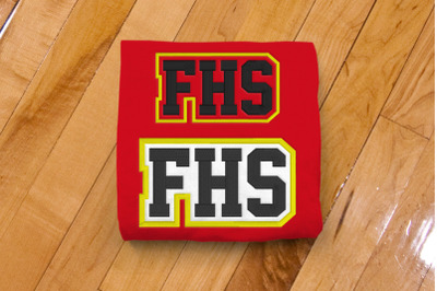 FHS High School Initials | Embroidery