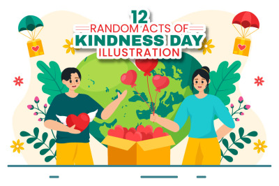 12 Random Acts of Kindness Illustration