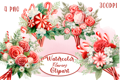 Christmas Graphics, floral cliparts