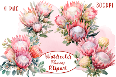 Winter Flowers Watercolor Collection