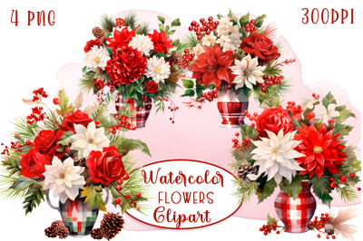 Watercolor Clipart - CHRISTMAS TIME