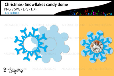 Snowflake candy dome holder