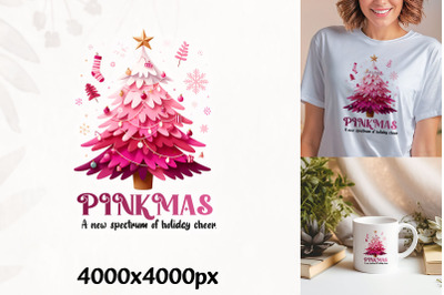 Pinkmas Tree Festive Graphic