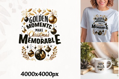 Golden Moments Christmas Emblem