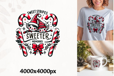 Sweeter Minors Candy Cane Heart