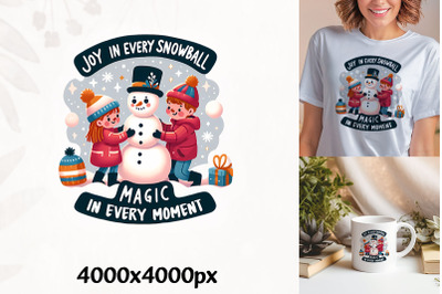 Snowball Magic Christmas Scene