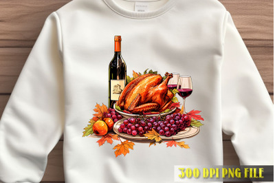 Vintage Wine and Turkey Design