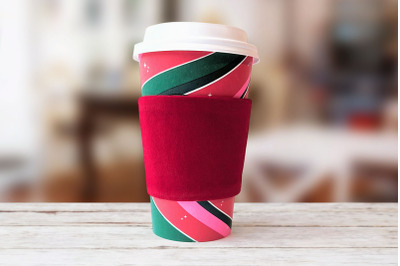 ITH Blank Coffee Cup Sleeve Cozy | Applique Embroidery