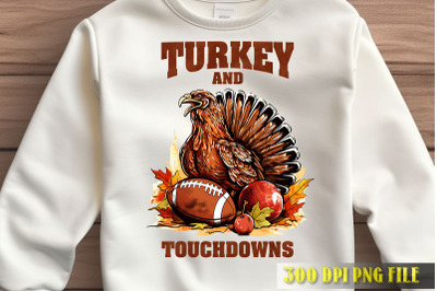 Turkey and Touchdowns Graphic