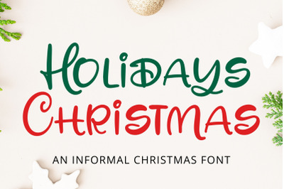 Holidays Christmas - An informal font