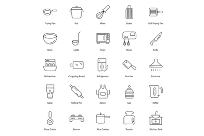 Cooking Kitchenware Icon Set