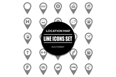 Location Map Icon Set