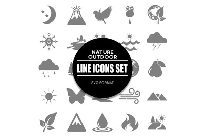 Nature Outdoor Icon Set