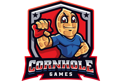 Cornhole games esport mascot logo design