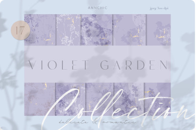 Violet floral patterns