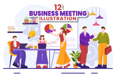 12 Business Meeting Illustration