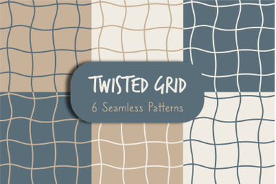 Twisted Grid Seamless Patterns
