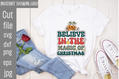 Believe In The Magic Of Christmas SVG cut file&2C;Christmas Retro Designs