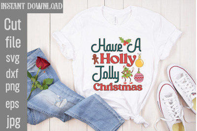 Have A Holly Jolly Christmas SVG cut file&2C;Christmas Retro Designs Chri