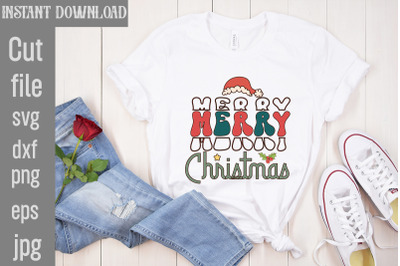 Merry Christmas SVG cut file&2C;Christmas Retro Designs Christmas Sublima