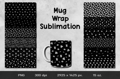 Fish Mug Wrap Sublimation Design 15 oz.