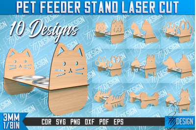 Pet Feeder Stand Laser Cut | Pet Design | CNC File