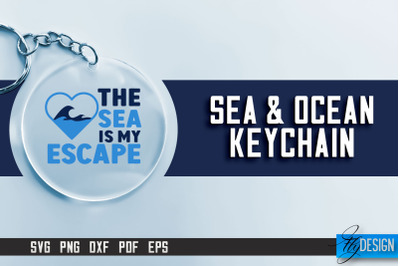 Sea &amp; Ocean Keychain SVG | Summer SVG Quotes | SVG File