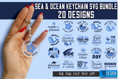 Sea &amp; Ocean Keychain SVG | Summer SVG Quotes | SVG File