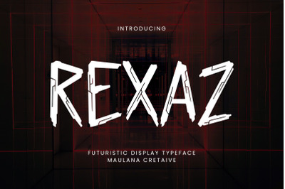 Rexaz Futuristic Display Typeface