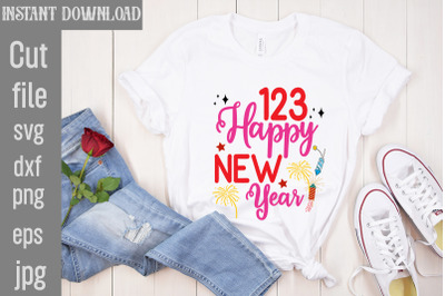 123 Happy New Year SVG cut file&2C;Happy New Year SVG Bundle&2C; Hello 2024