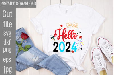 Hello 2024 SVG cut file&2C;Happy New Year SVG Bundle&2C; Hello 2024 Svg&2C; New