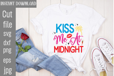 Kiss Me At Midnight SVG cut file,Happy New Year SVG Bundle, Hello 2024