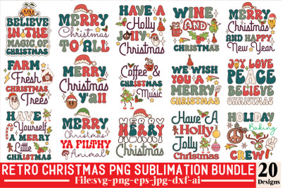 Retro Christmas Png Sublimation Bundle&2C;20 designs&2C;on sell design&2C;big s