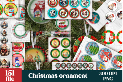 Christmas ornament sublimation design bundle | Christmas PNG