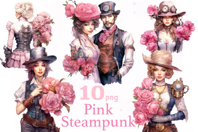 Pink Steampunk Valentine&#039;s Day PNG | Couple Valentines PNG