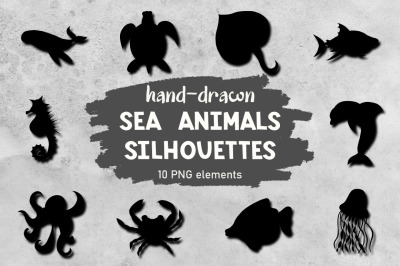 10 Fish Silhouette Clip Art PNG